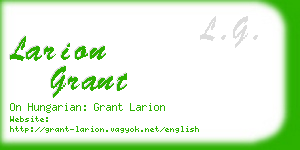 larion grant business card